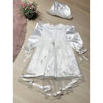 Svētku kleita balta ar cepuri Baby Colibra 86 izm.