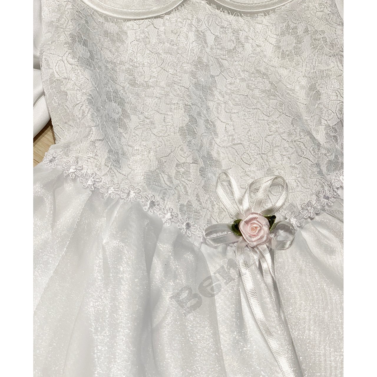 Balta svētku kleita ar cepuri 92 izm. meitenēm - Image 3