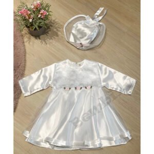 Balta svētku kleita ar cepuri 68;80;86 izm