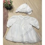 Balta svētku kleita ar cepuri un biksēm 74 izm. Sally Bunny