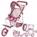 Gotz trīsriteņu leļļu rati Laimīgais zieds