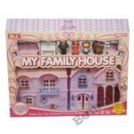 Leļļu māja ar aksesuāriem komplekts 48x25 cm BGL