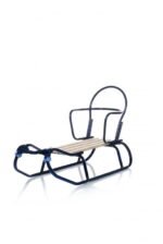 Bērnu metāla ragavas ar atzveltni un striķīti MATPOL 3