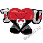 Folija balons ar hēliju I love you 83 x 53 cm