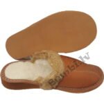 Ādas čības ar vilnu 36 izm.