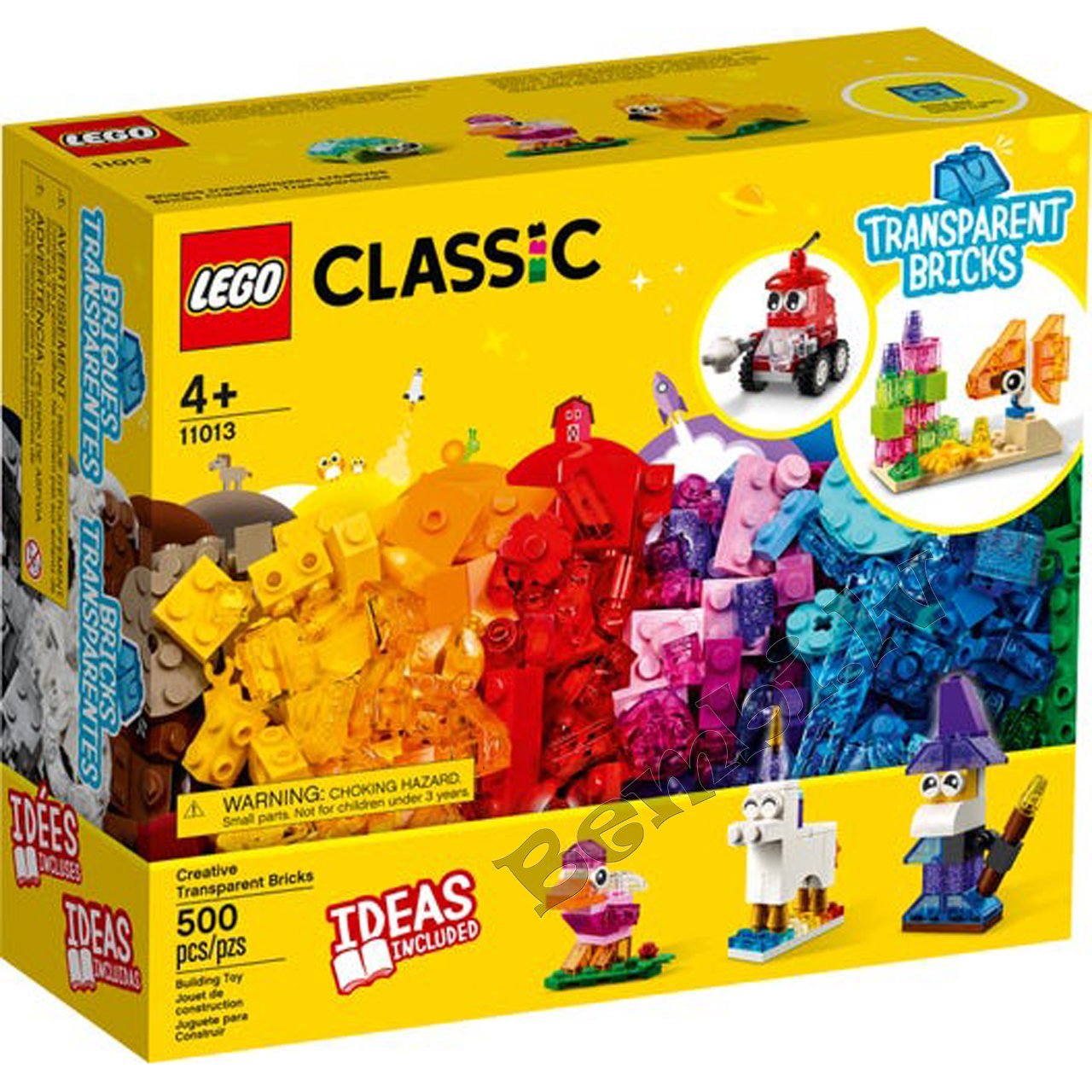 LEGO Radošie caurspīdīgie klucīši 11013