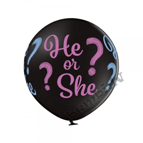 "Puika vai meitene" lateksa balons Kas piedzims? 60 cm