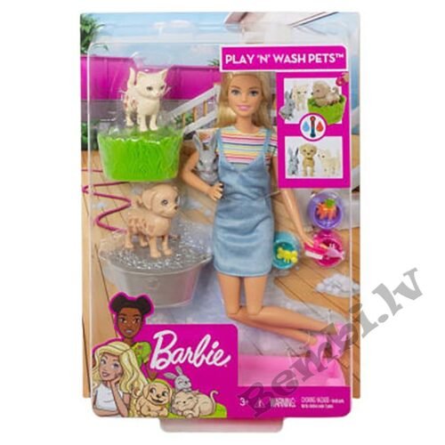 Mattel Barbie Play Wash Pets, Lelle Bārbija mazgā dzīvniekus