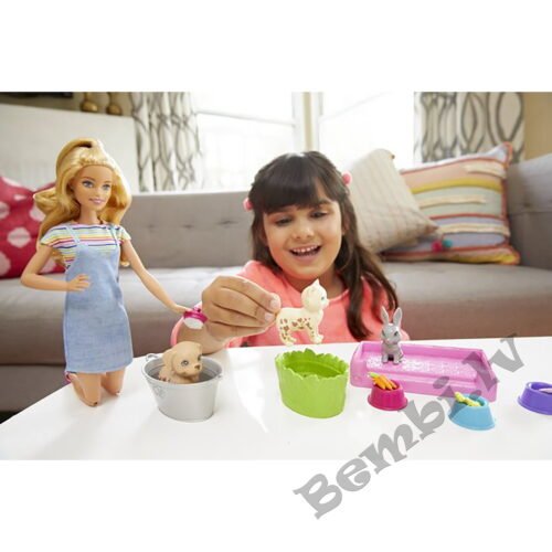 Mattel Barbie Play Wash Pets, Lelle Bārbija mazgā dzīvniekus - Image 6