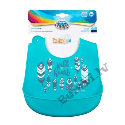 Canpol Babies silikona lacīte ar kabatu 74/023BLU