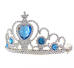 PRINCESSES SUDRABA TIĀRA AR ZILIEM spīdumiem
