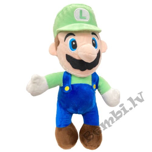 Super Mario brālis Luigi mīkstā rotaļlieta 28 cm