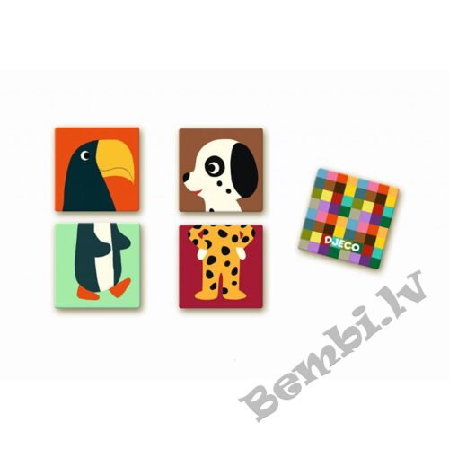 Atmiņas spēle – Dzīvnieku puzle DJECO (30 gab.) - Image 4
