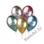 Balonu komplekts metālisks Happy Birthday