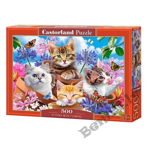 Castorland puzle Kaķēni ziedos 500 gab