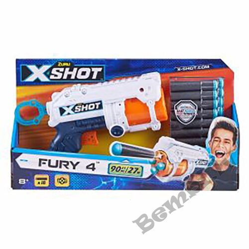 X-Shot rotaļu ierocis Excel Fury 4 Foam Dart Blaster (8 šautriņas)
