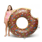 Piepūšams peldriņķis BIG MOUTH Donut brūns 122 cm