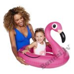 Piepūšams flamingo peldriņķis ar tīkliņu BIG MOUTH 68 cm