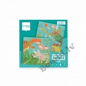 Scratch Magnētiskā puzles grāmata – Dinozaurs