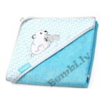 Bambusa dvielis ar kapuci 100x100 cm , Babyono 346/02 blue