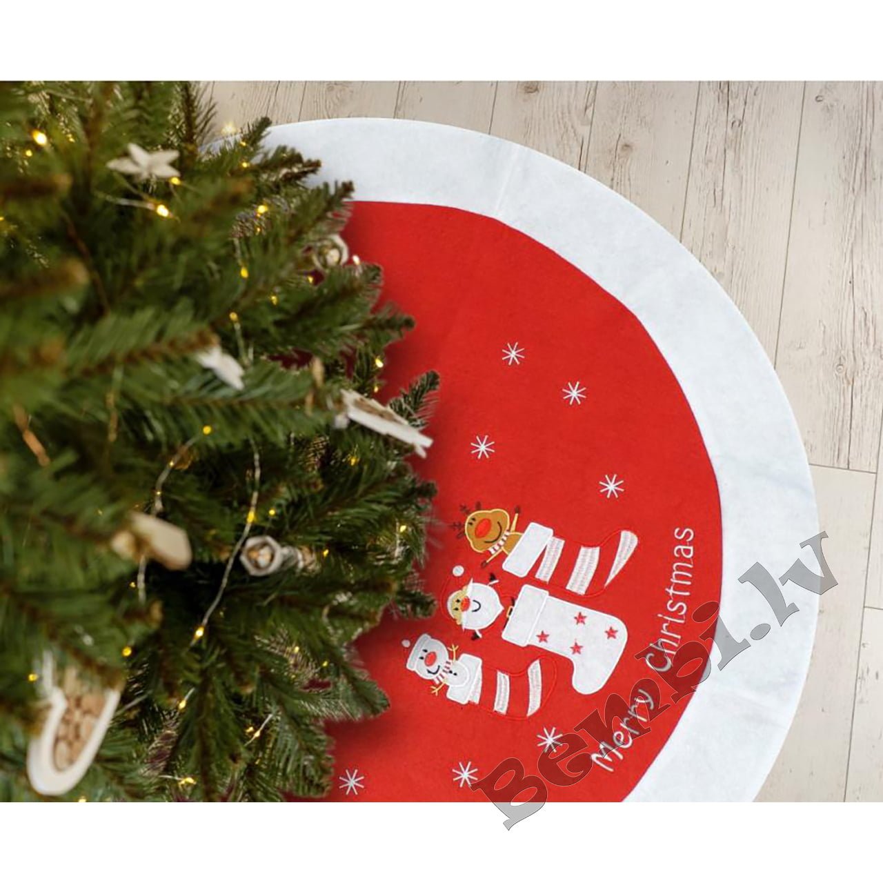 Sarkans eglītes paklājiņš, izmērs 80 cm - Image 2