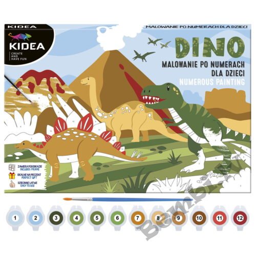 Glezna pēc cipariem Kidea Dinosaurs