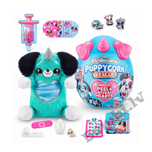 RAINBOCORNS plīša rotaļlieta ar aksesuāriem Puppycorn Rescue, 9261 - Image 3