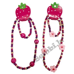Koka krelles un rokassprādze 2 in 1
