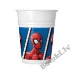Svētku plastmasas glāzītes Spiderman 8 gab.
