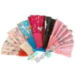 Auduma vēdeklis ar vienradžiem 40 x 22 cm