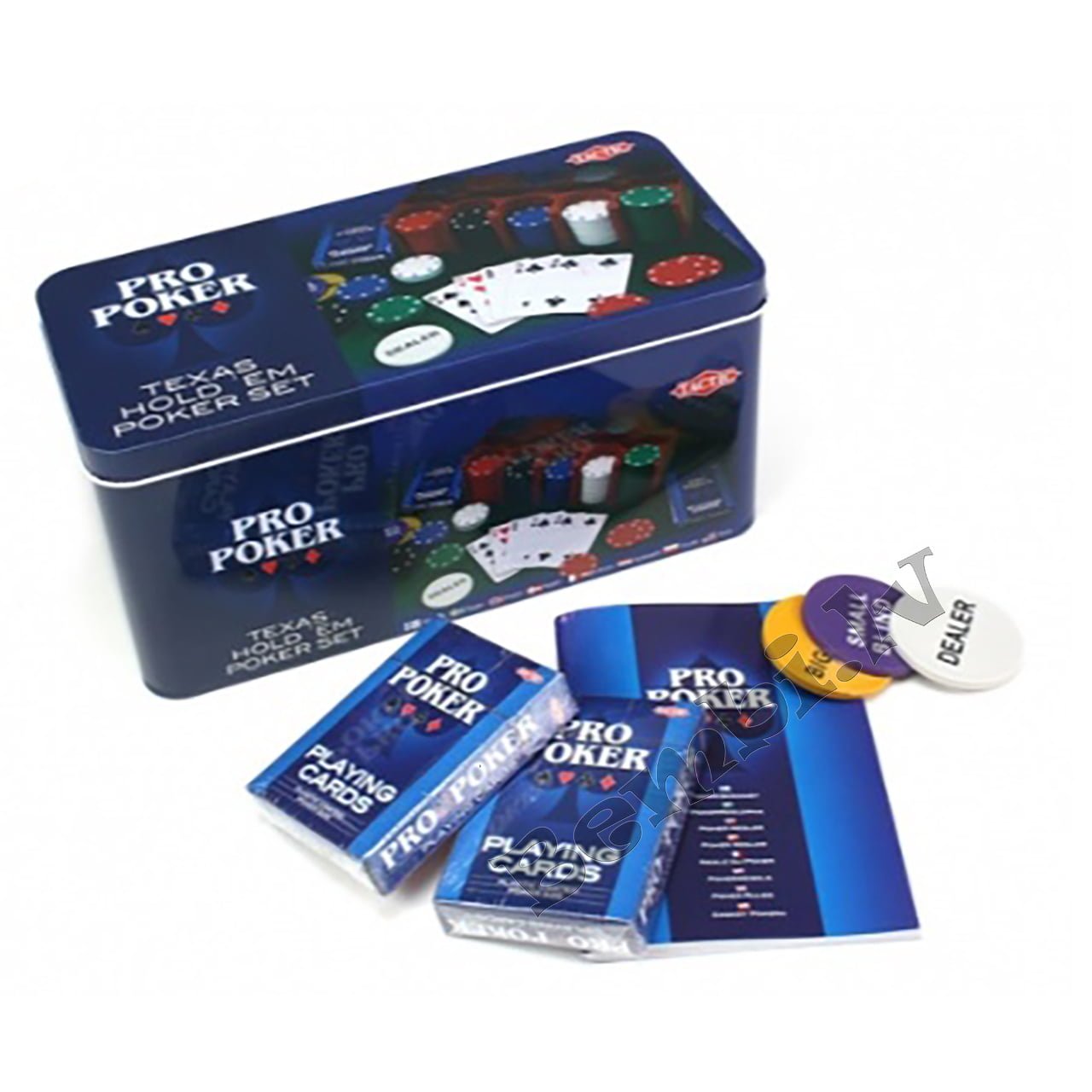 TACTIC Galda spēle Pro Poker metāla kastē