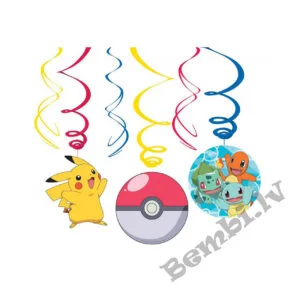Pokemon Swirl piekaramais dekors AMSCAN