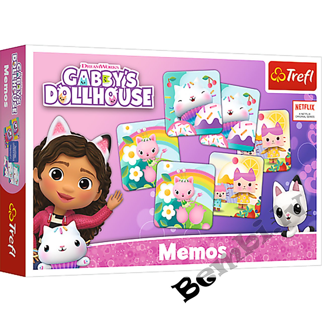 Trefl - Brick Trick Gabby's Dollhouse: Fairy Tail Garden - Bouw met bakstenen, EKO bakstenen blokken, Herbruikbaar, Creatieve set voor kinderen vanaf 5 jaar