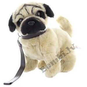 UNI toys mīkstā rotaļlieta mopsis ar siksniņu 25 cm