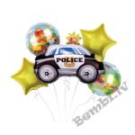 Folija baloni - Policijas komplekts, 5 gab.