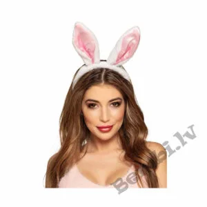 Zaķa ausis baltas ar rozā GoDan