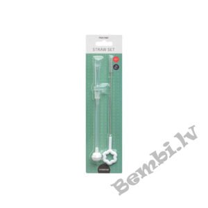 Komplekts: salmiņš MININOR pudelītei + tīrīšanas birstīte