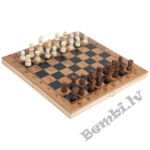 Koka šahs 3in1- šahs, dambrete un bekgemons