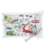 Eat Sleep Doodle Izkrāso pats! - spilvendrāna ar traktoriem 75 x 50 cm