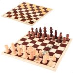 CB games Galda spēle koka šahs un dambrete 2 in 1