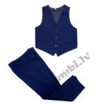 Zila veste ar biksēm, svinīgs komplekts zēniem (116-152 izm.)