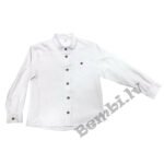 MB HANNA Balts krekls bez apkakles, zēniem (92-158)