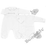 Zīdaiņu pūriņš Domini balts 50/56 cm (komplekts 5 gab)