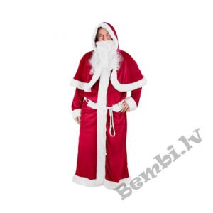 Komplekts "Ziemassvētku vecīša tērps/mētelis" (mētelis ar kapuci, , bārda)