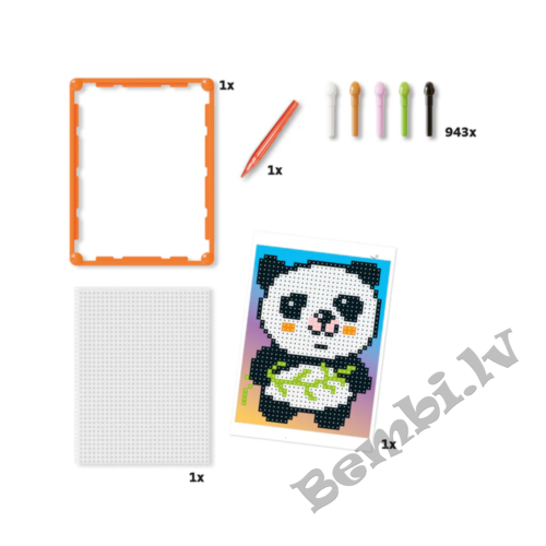 Quercetti Pixel Art Basic mozaīka PANDA - Image 4