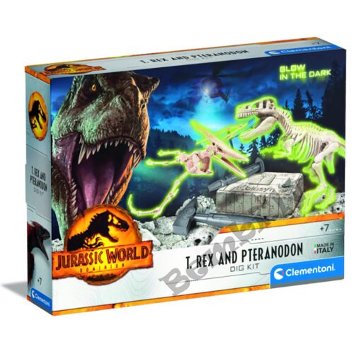 Clementoni Jurassic World T.rex and Pteranodon rakšanas komplekts