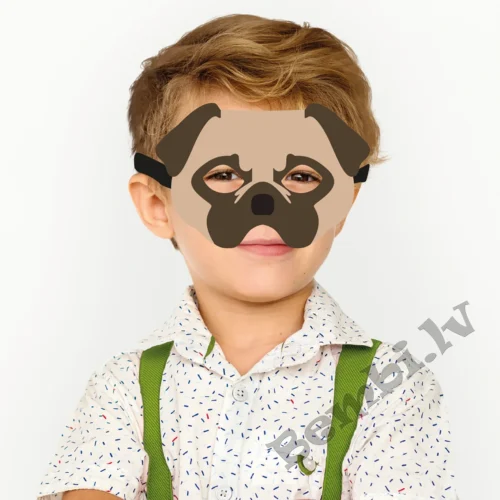 Suņa mopša maska, filca - Image 2
