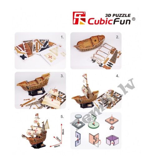 CubicFun 3D puzle "Pirātu kuģis" - Image 3