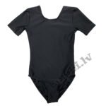 Melns dejošanas bodijs ar īsām piedurknēm (152-164 izm.)