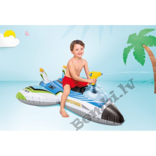 INTEX peldpūslis lidmašīna ar ūdens pistoli, 117 cm - Image 5